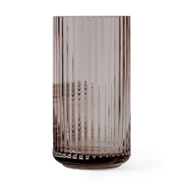 Lyngby Vase Glas rauchgrau braun - 20cm - Lyngby Porcelæn