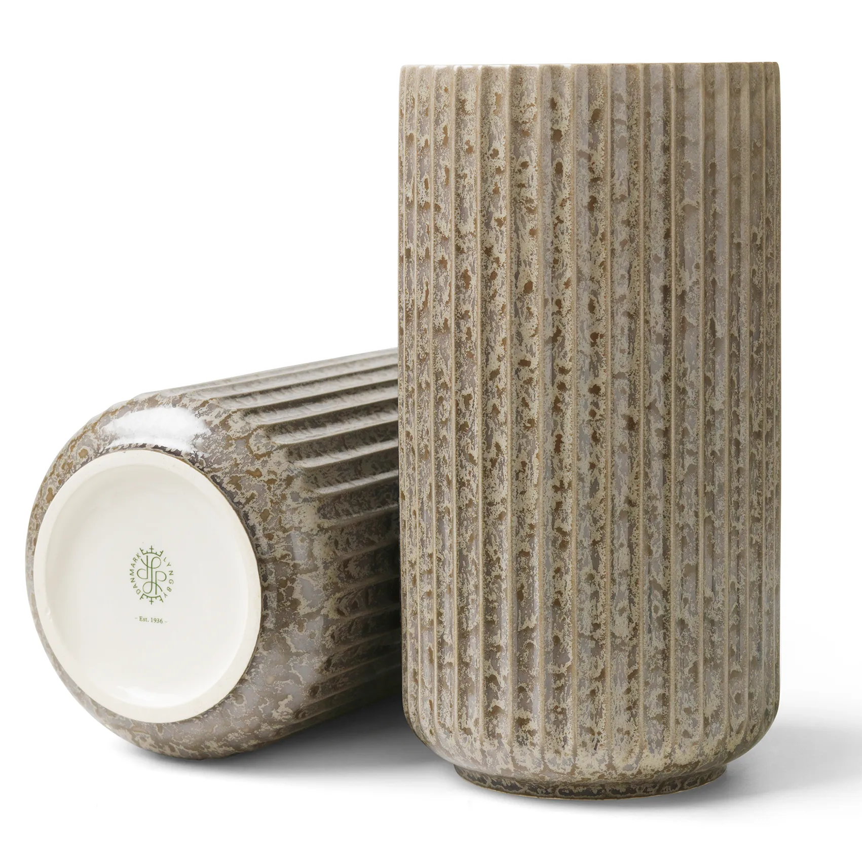 Lyngby Vase grau, 20,5cm Lyngby Porcelæn