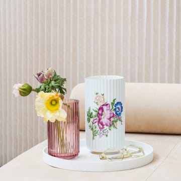Lyngby Vase mit Blumendekor - 15cm - Lyngby Porcelæn
