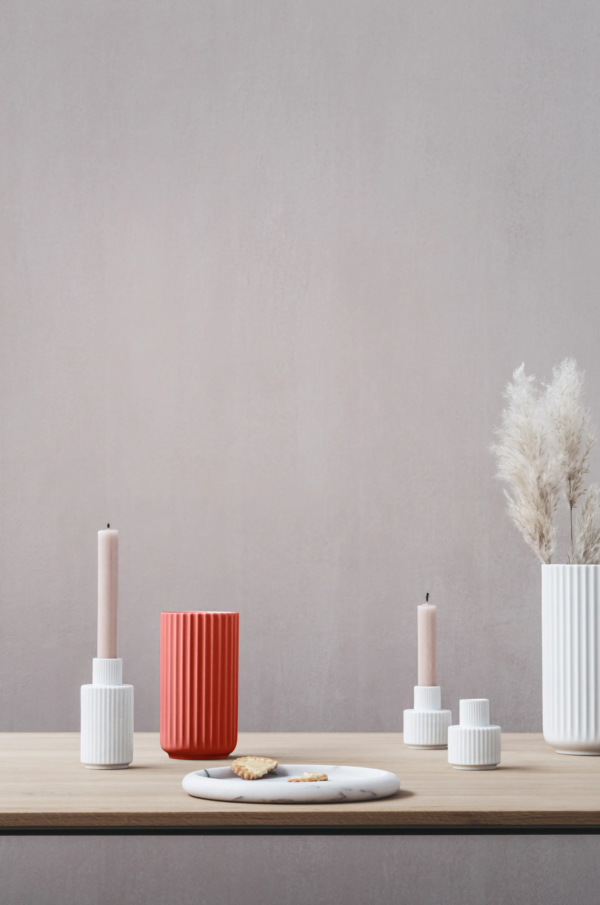 Lyngby Vase, Rot, 15,5 cm Lyngby Porcelæn