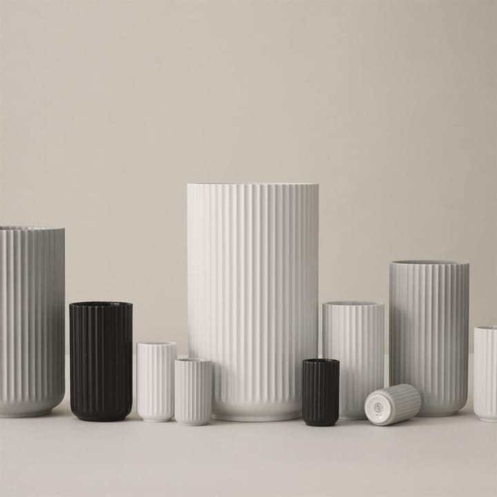 Lyngby Vase schwarz matt, 20cm Lyngby Porcelæn