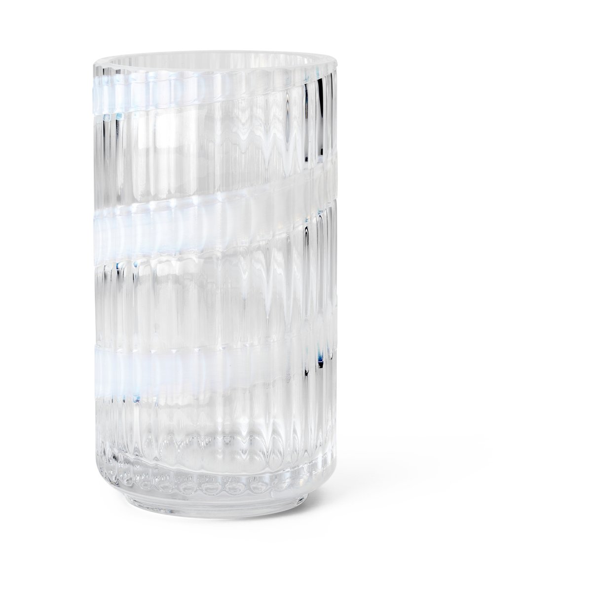 Lyngby Porcelæn Lyngby Vase White swirl, 15,5 cm