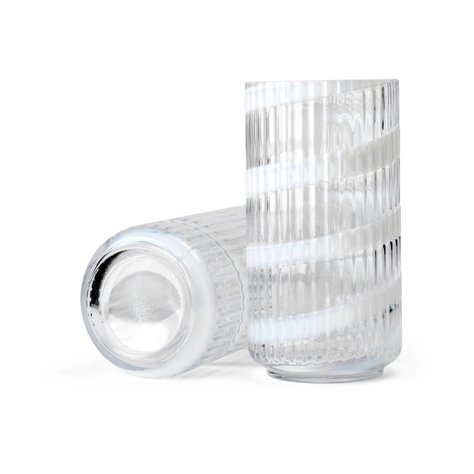 Lyngby Vase, White swirl, 20,5 cm Lyngby Porcelæn