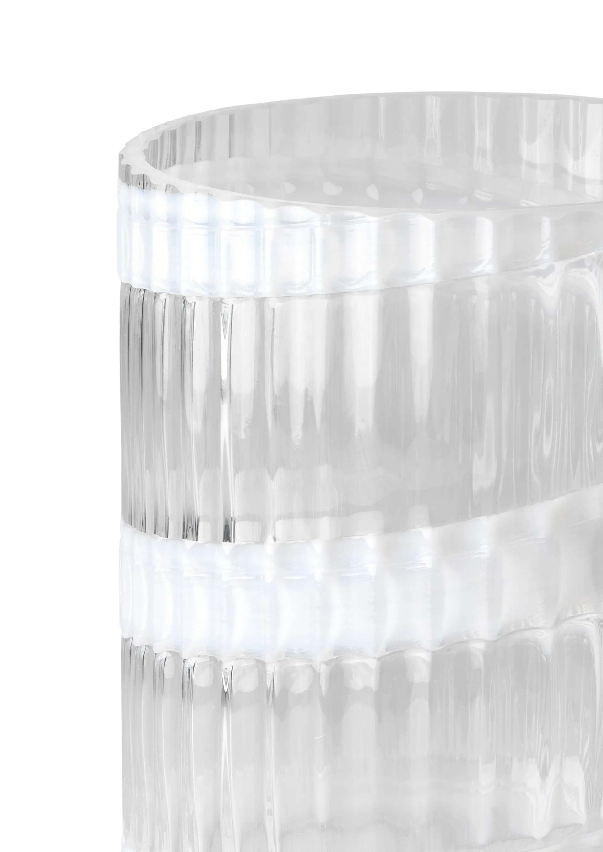 Lyngby Vase, White swirl, 20,5 cm Lyngby Porcelæn