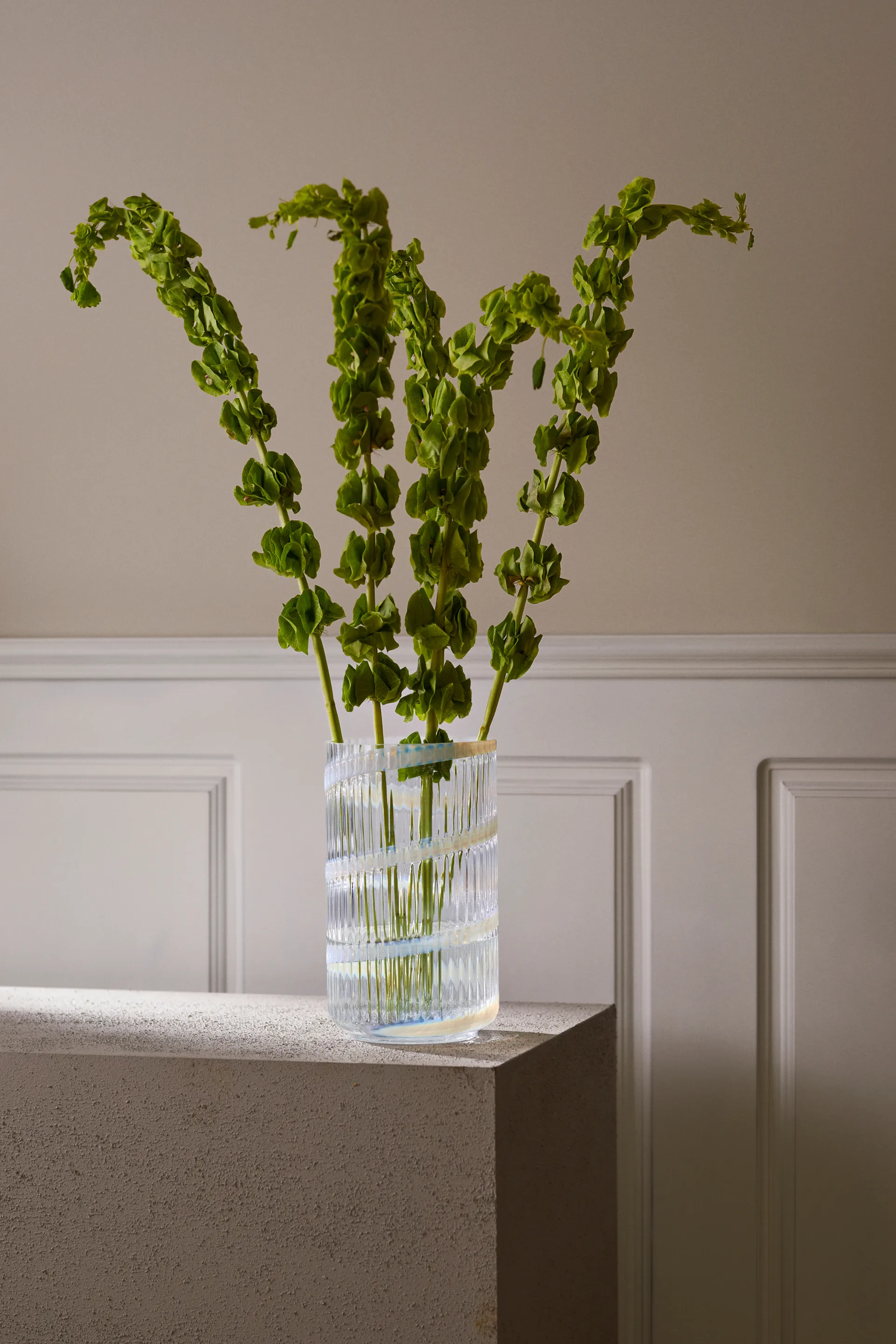 Lyngby Vase, White swirl, 20,5 cm Lyngby Porcelæn