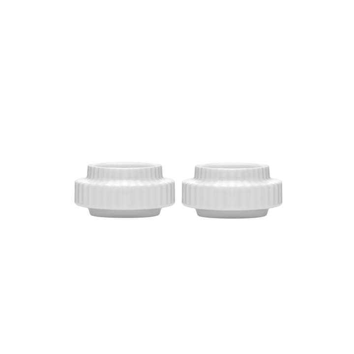 Lyngby Windlicht Ø 6,5cm 2er Pack - Weiß - Lyngby Porcelæn