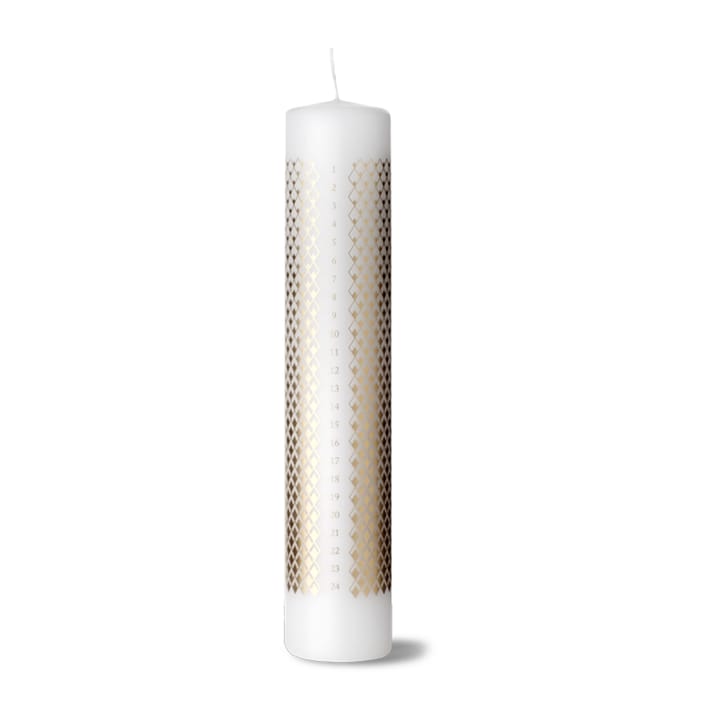 Rhombe Adventskerze Ø5cm - Weiß - Lyngby Porcelæn