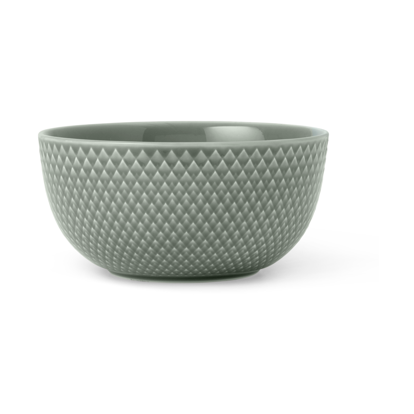 Lyngby Porcelæn Rhombe Earth Schale Ø13 cm Moos