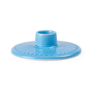 Rhombe Kerzenhalter 3cm - Blau - Lyngby Porcelæn