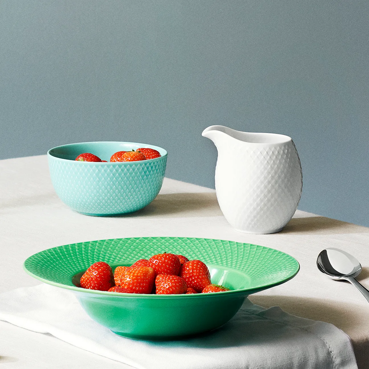 Rhombe Milchkanne 39cl, Weiß Lyngby Porcelæn