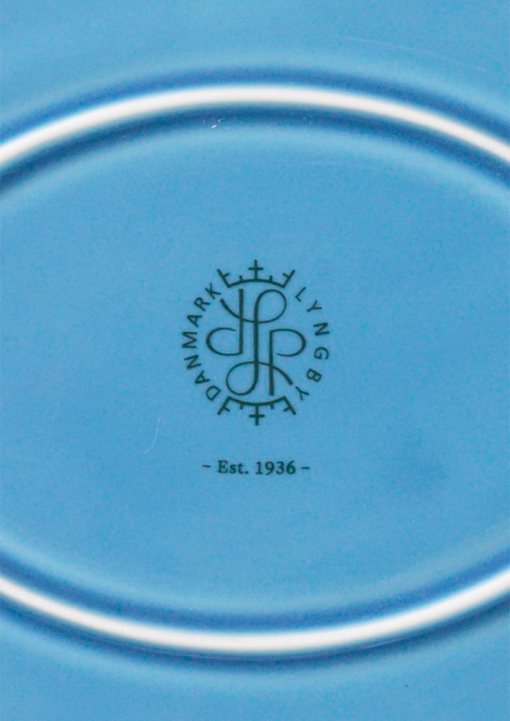Rhombe ovaler Servierteller 21,5 x 28,5cm - Blau - Lyngby Porcelæn