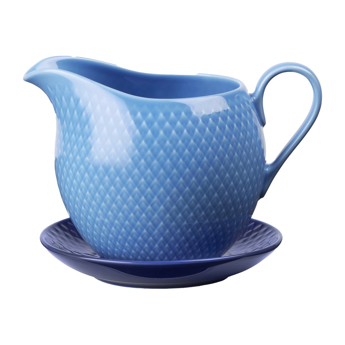 Lyngby Porcelæn Rhombe Saucenkanne 67cl Blau