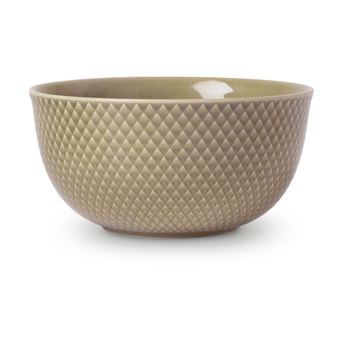 Lyngby Porcelæn Rhombe Servierschale Ø17,5cm Clay