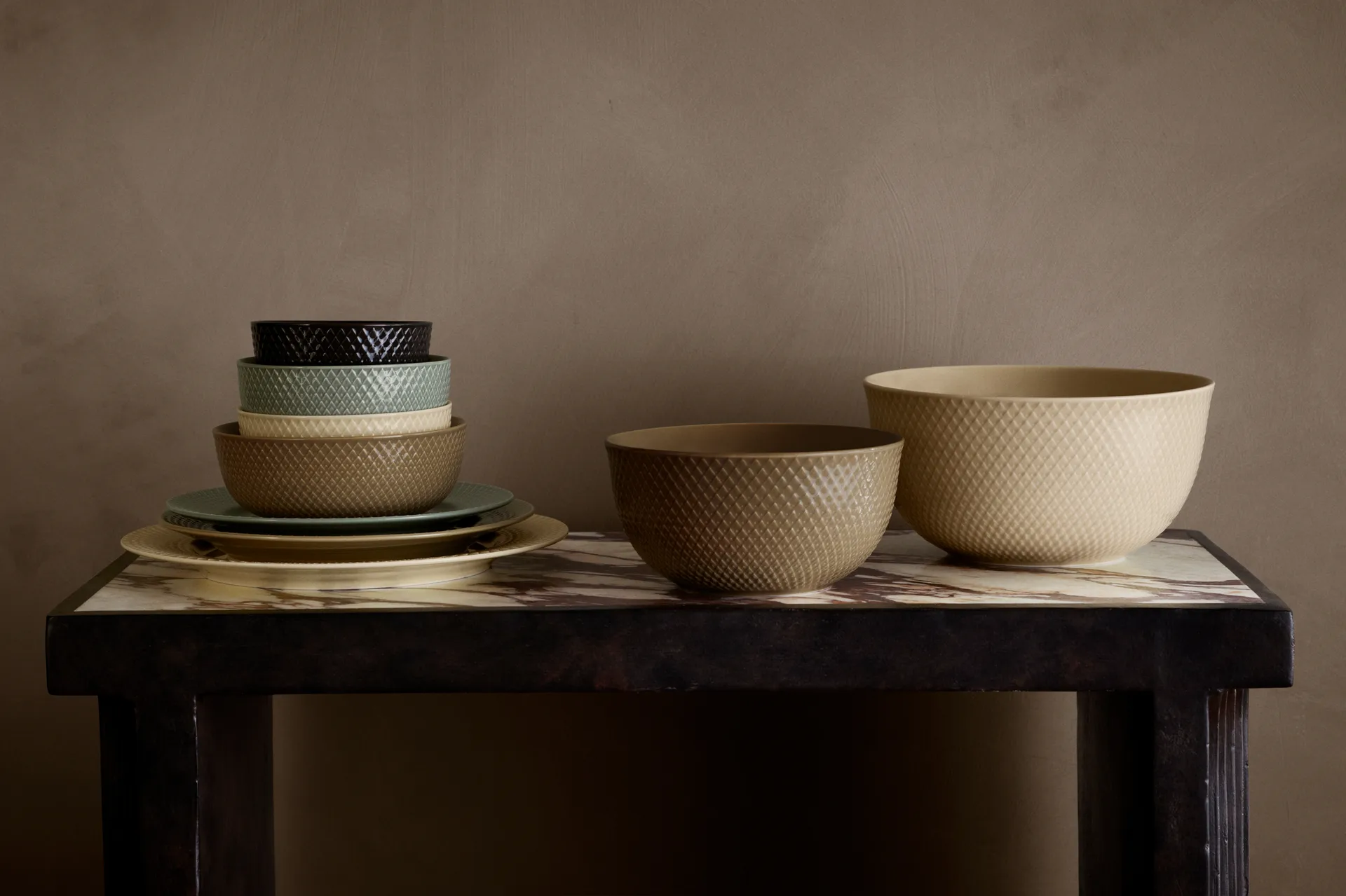 Rhombe Servierschale Ø17,5cm, Clay Lyngby Porcelæn