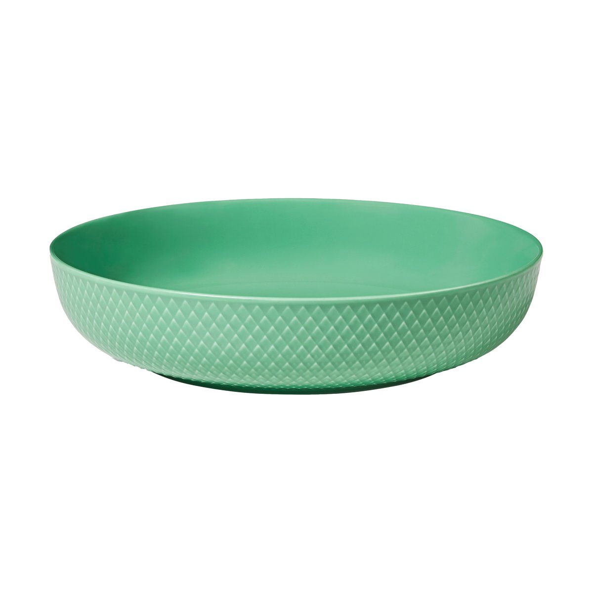 Lyngby Porcelæn Rhombe Servierschale Ø28 cm Grün