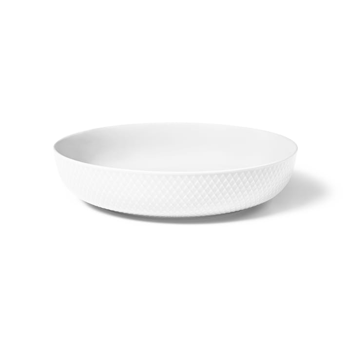 Rhombe Servierschale Ø28 cm - Weiß - Lyngby Porcelæn