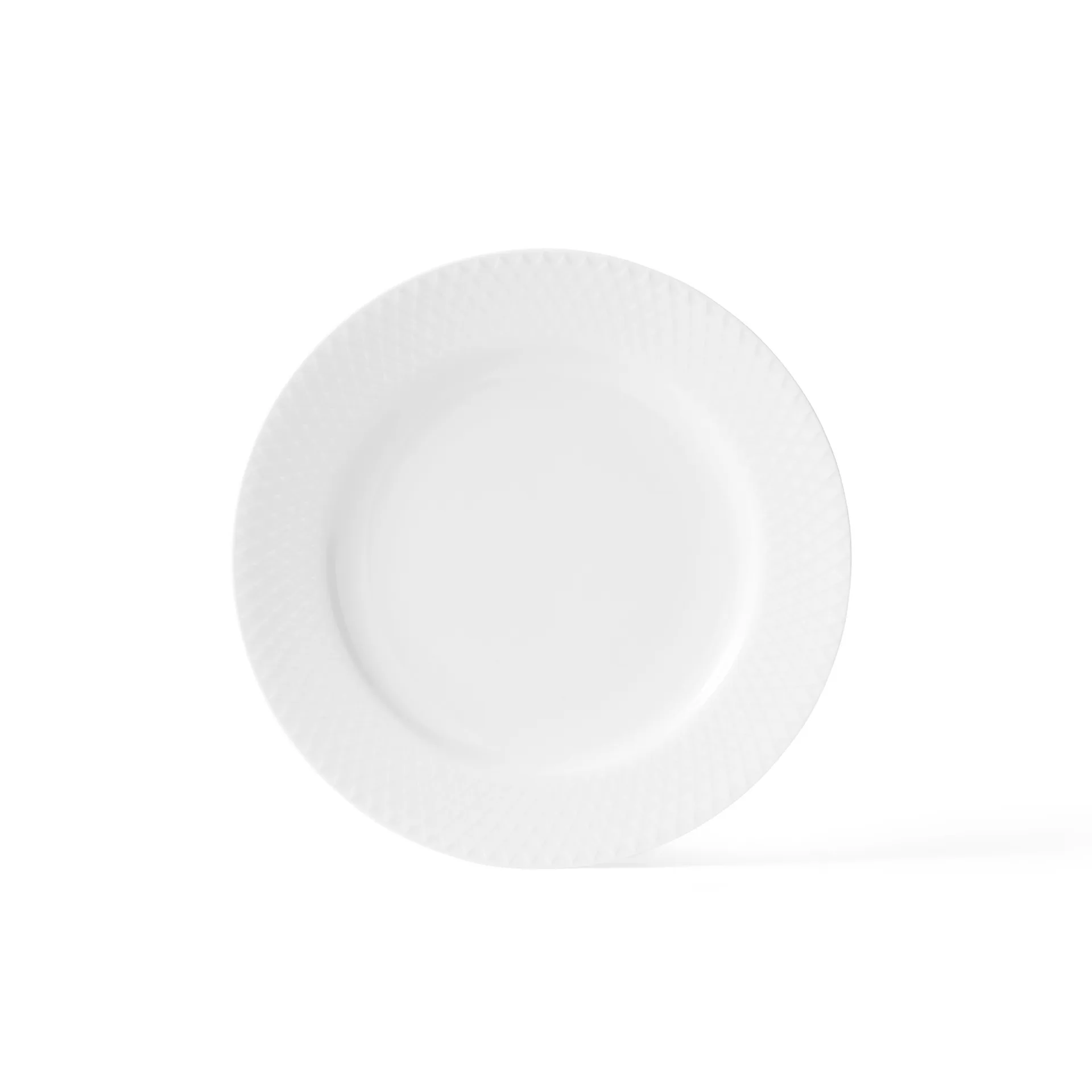 Rhombe Teller weiß, Ø 21cm Lyngby Porcelæn