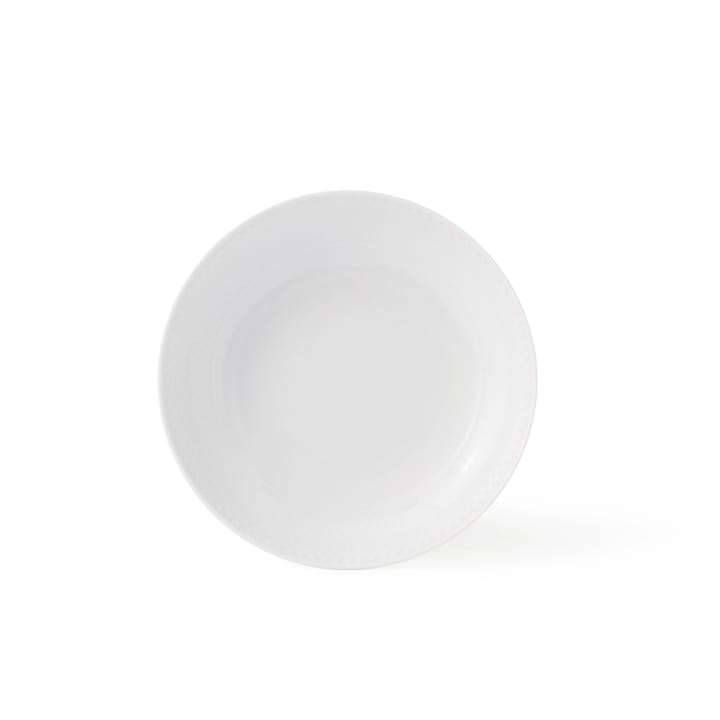 Rhombe tiefer Teller weiß - Ø 20cm - Lyngby Porcelæn