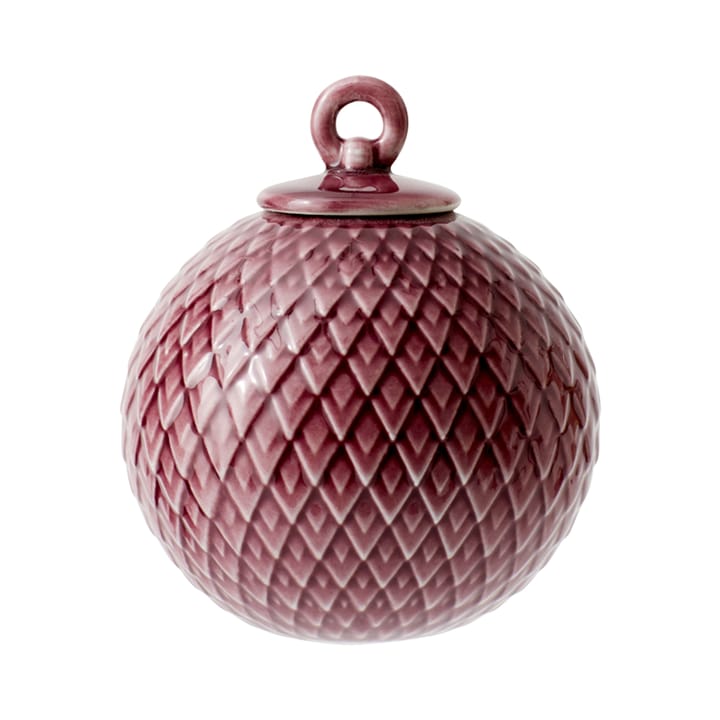 Rhombe Weihnachtskugel Ø7cm - Rot - Lyngby Porcelæn