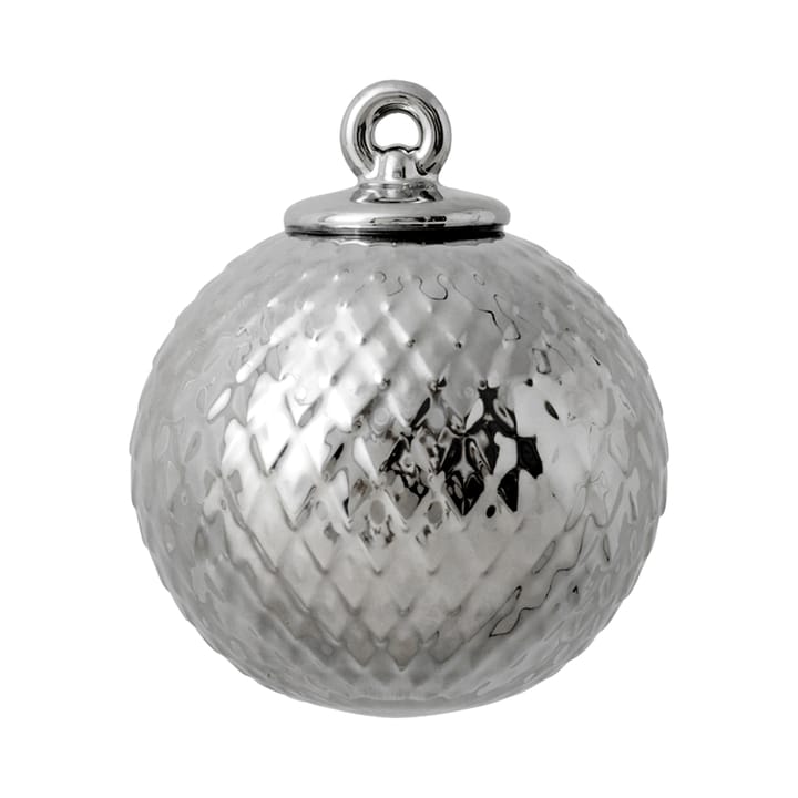 Rhombe Weihnachtskugel Ø7cm - Silver - Lyngby Porcelæn