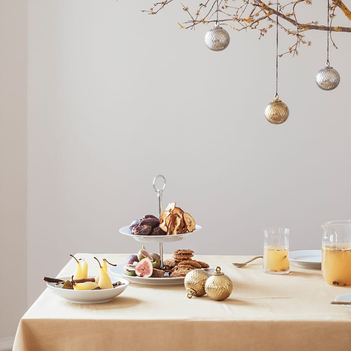Rhombe Weihnachtskugel Ø7cm, Silver Lyngby Porcelæn