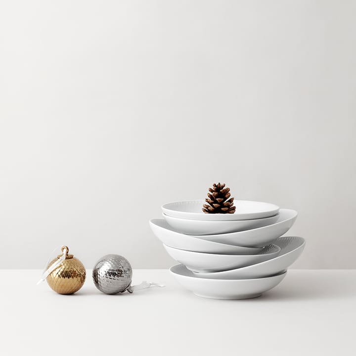 Rhombe Weihnachtskugel Ø7cm, Silver Lyngby Porcelæn