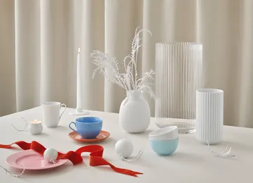 Rhombe Weihnachtskugel Ø7cm - Weiß - Lyngby Porcelæn