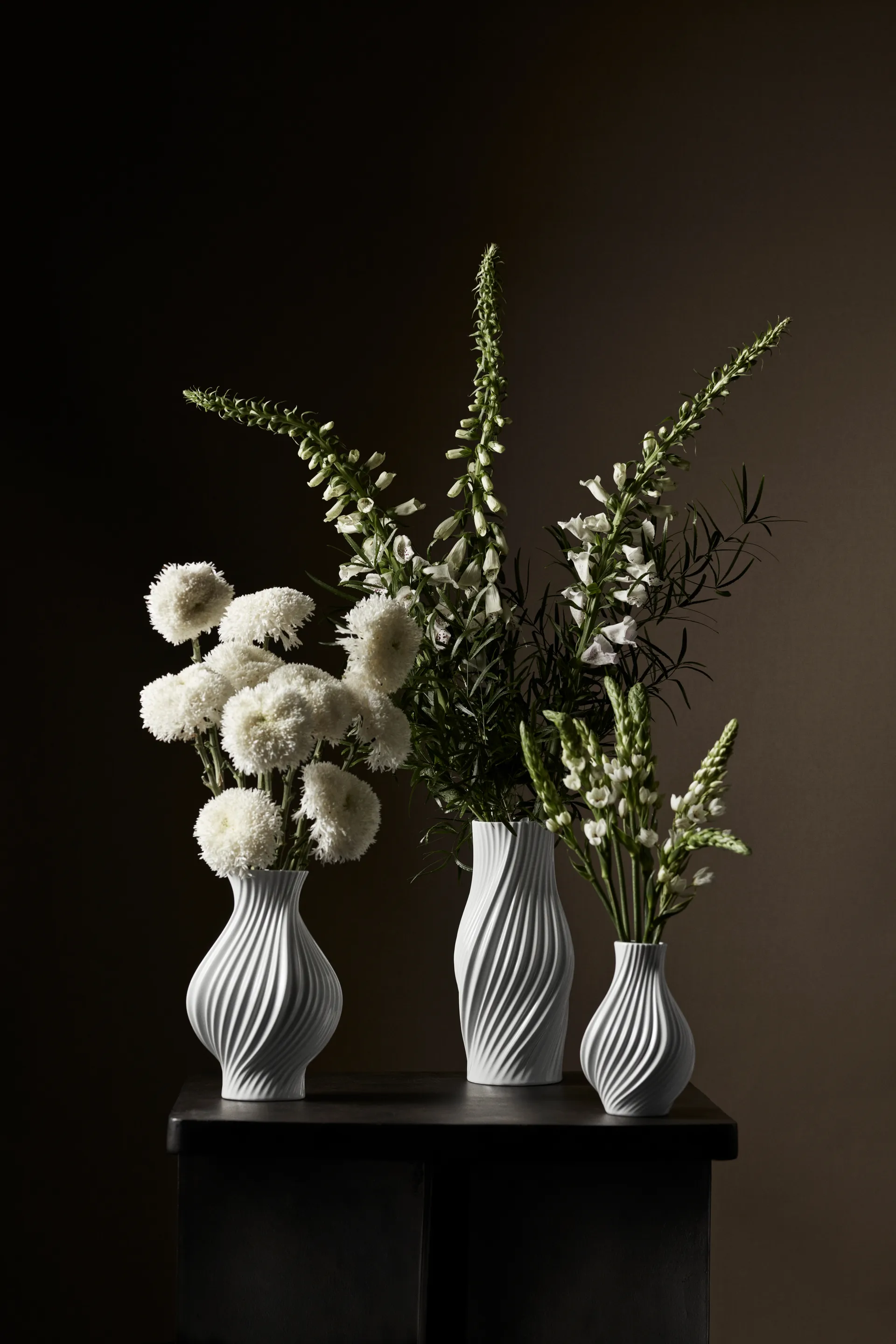 Twist Vase 25 cm, Weiß Lyngby Porcelæn