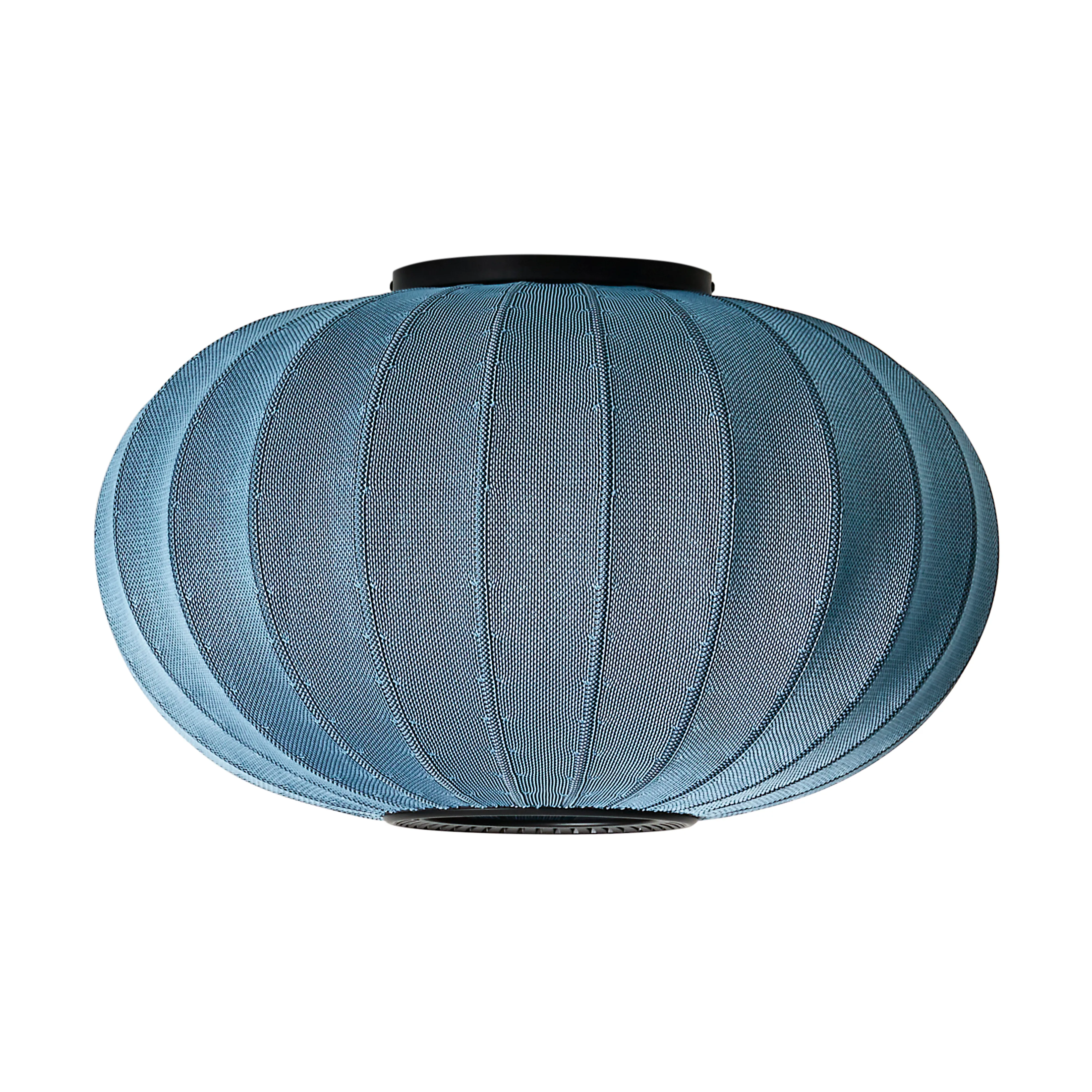 Patentspange Oval 10x5 Cm – Blau Gestreift, Made In Germany, Von WeLoveBeads