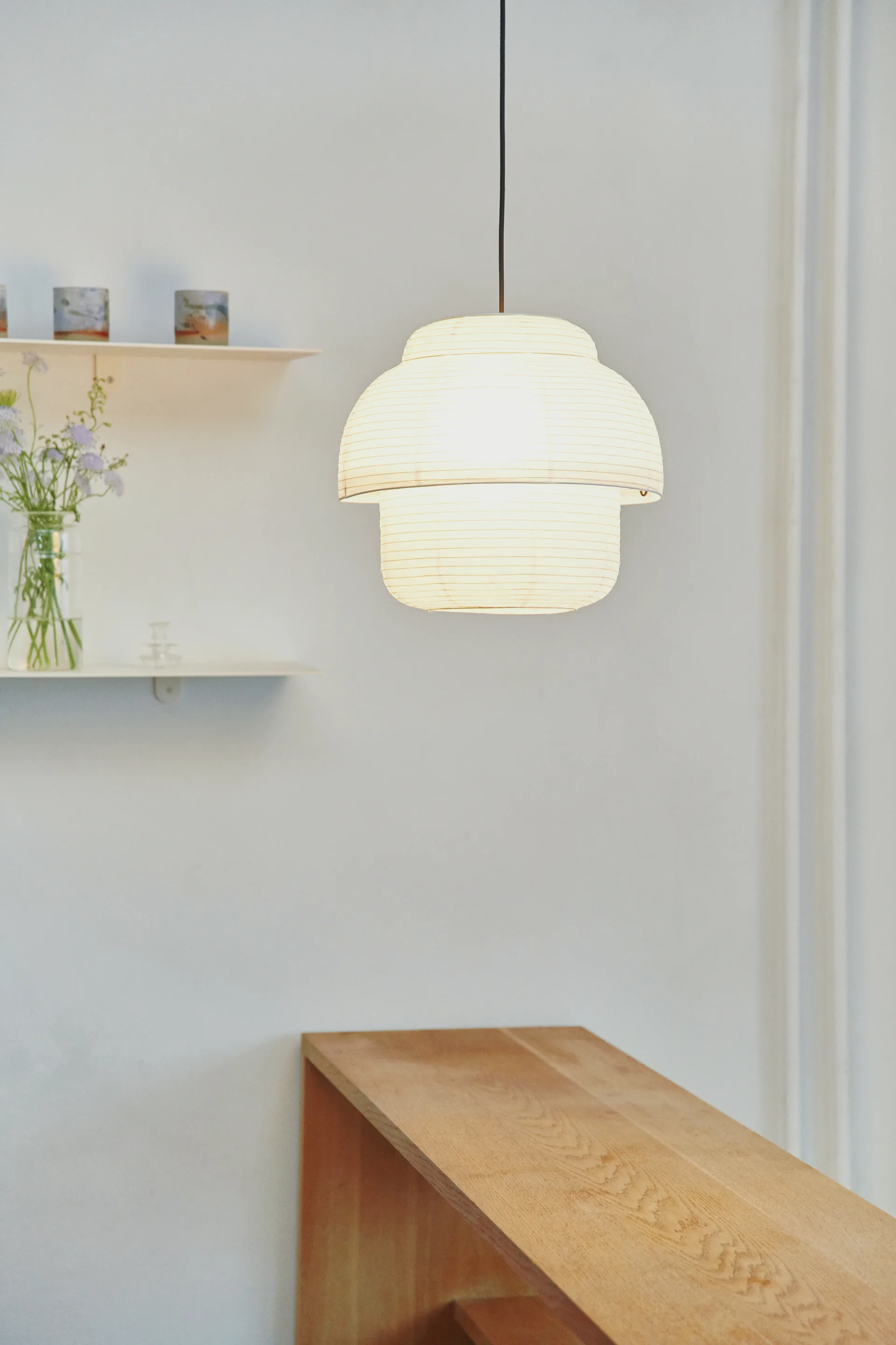 Papier Double Pendelleuchte Ø40 cm, White Made By Hand