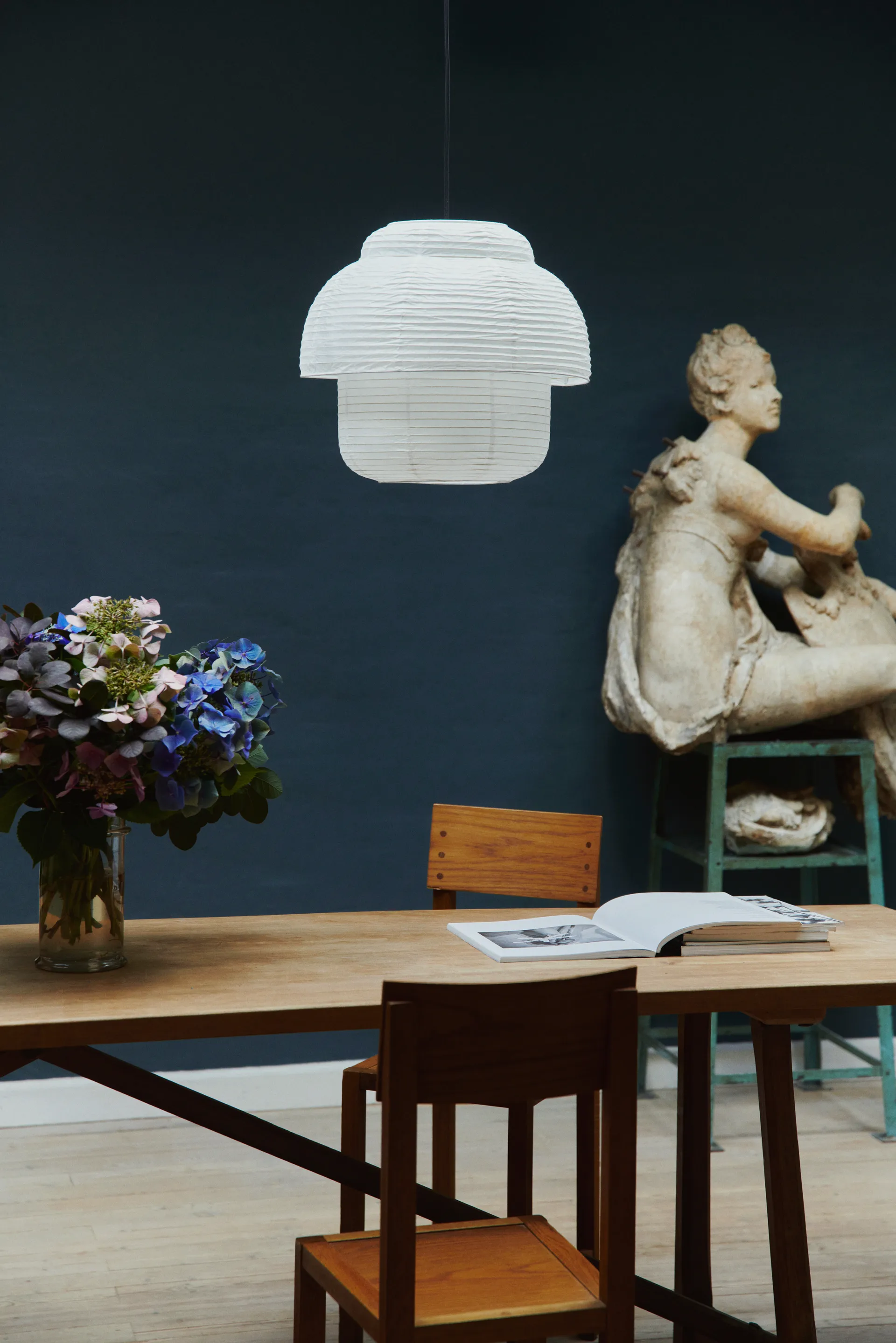 Papier Double Pendelleuchte Ø40 cm, White Made By Hand