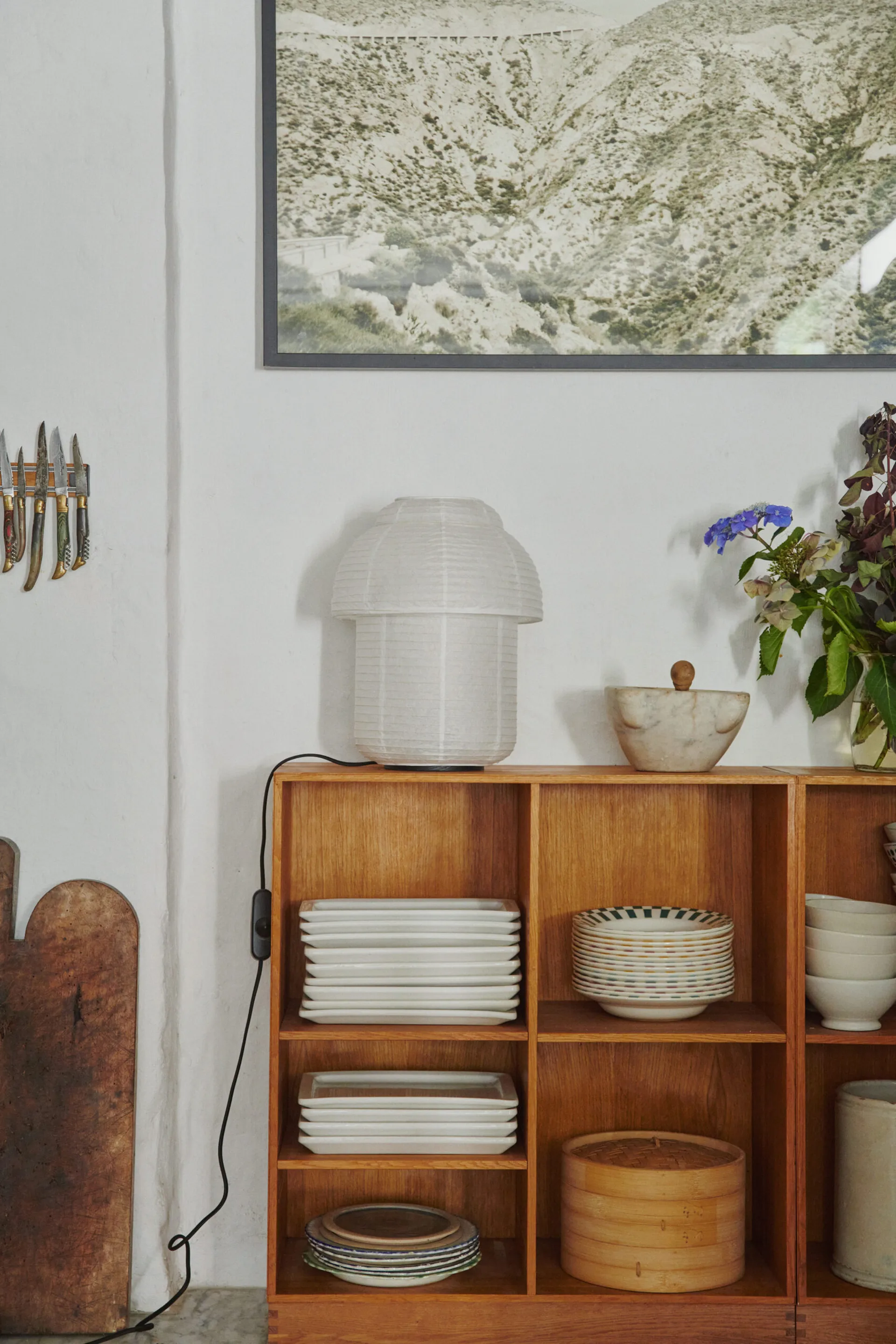 Papier Double Tischleuchte Ø30 cm, White Made By Hand