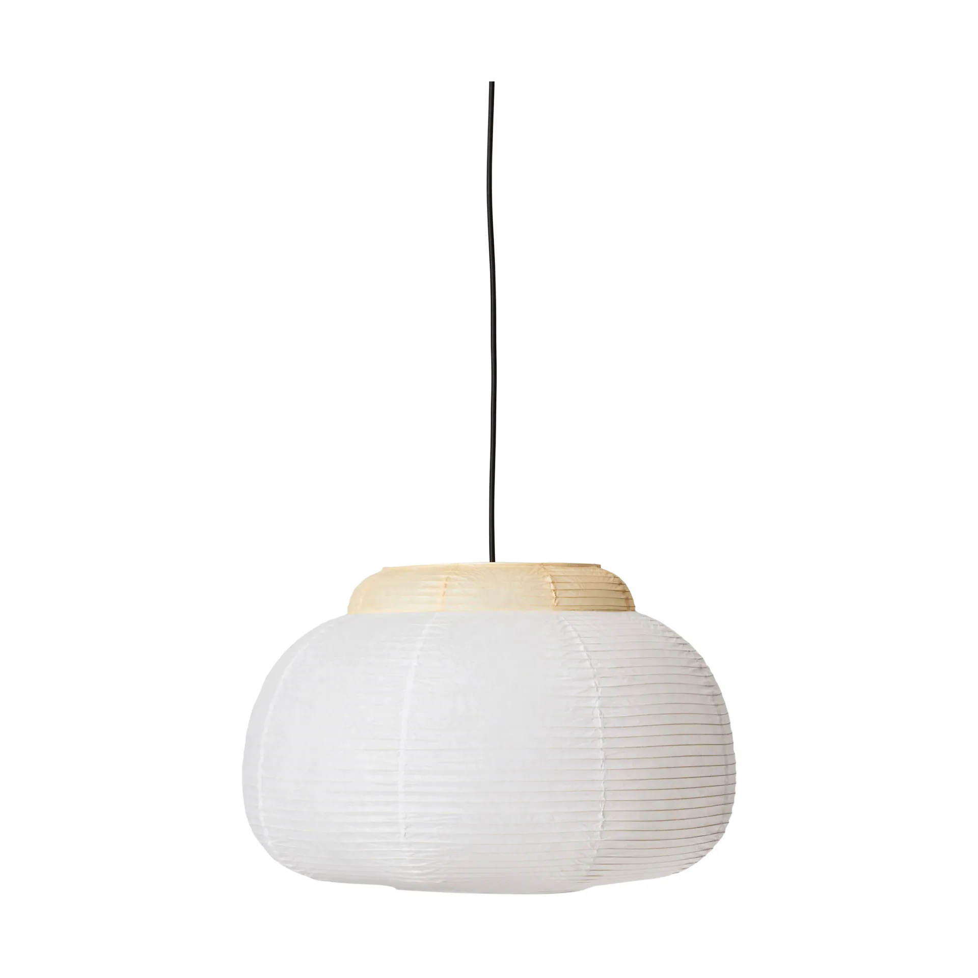 Papier Single Pendelleuchte Ø52 cm, Soft yellow Made By Hand