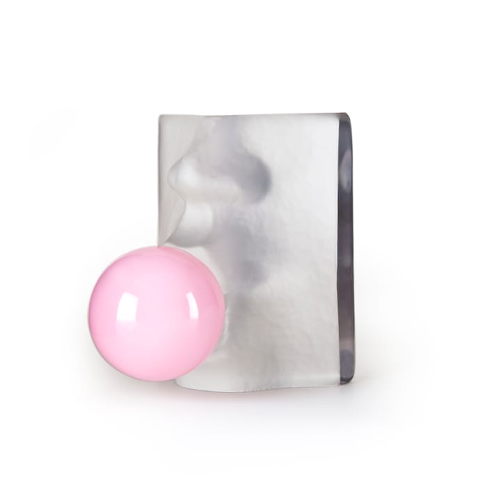 Bubbles Glasskulptur - Weiß-rosa - Målerås Glasbruk