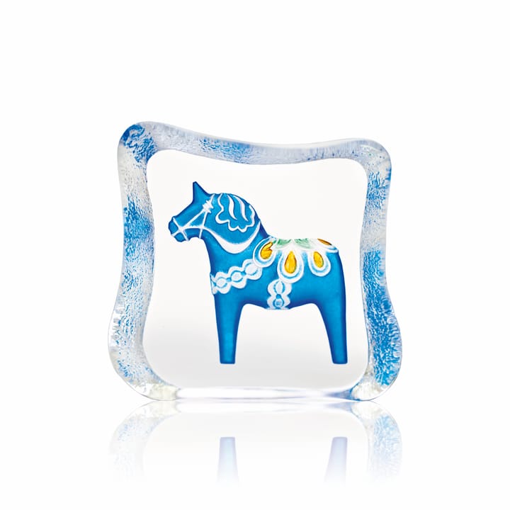 Dala-Pferd Glasskulptur blau - Klein - Målerås Glasbruk