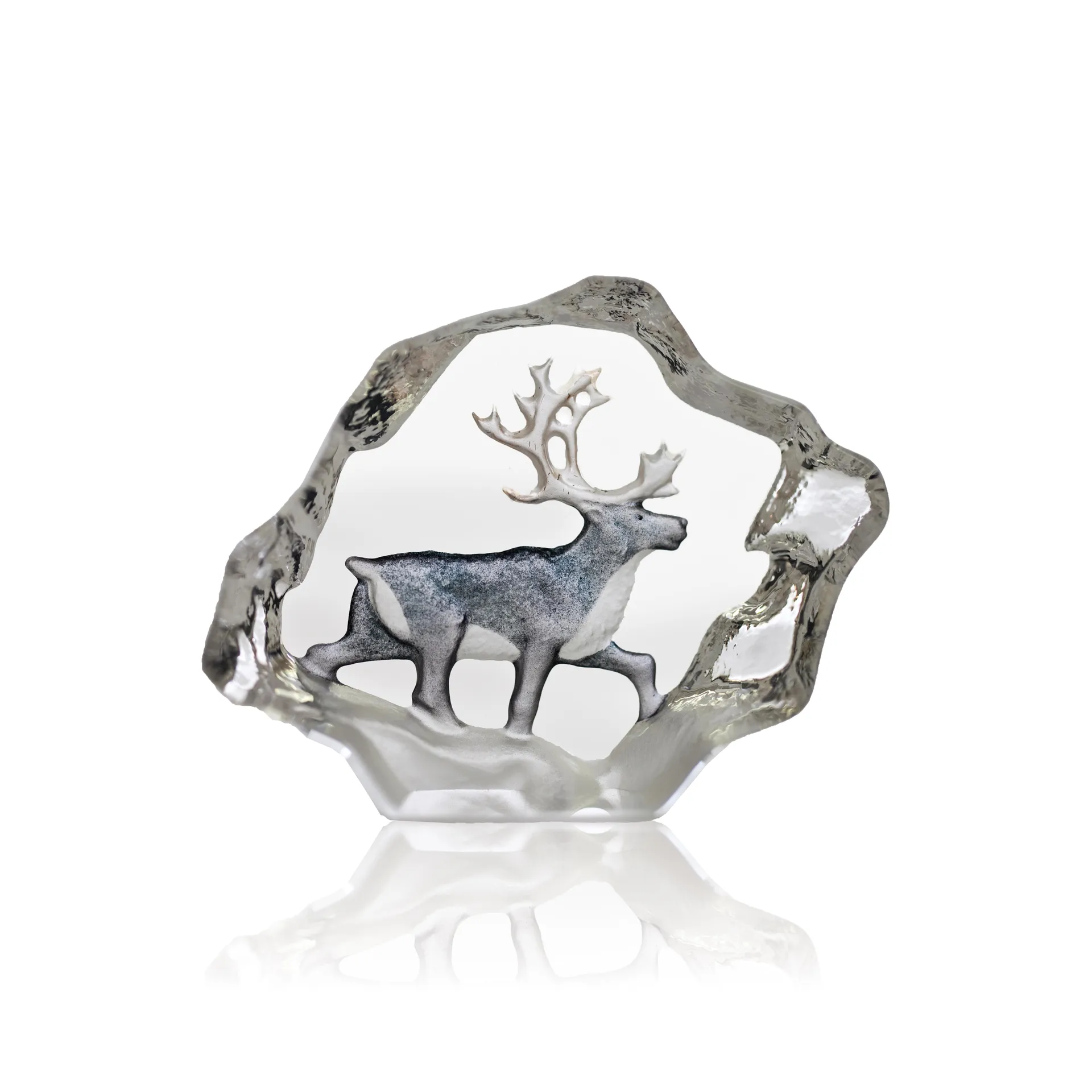 Ren Glasskulptur Miniatur, 7 x 5cm Målerås Glasbruk