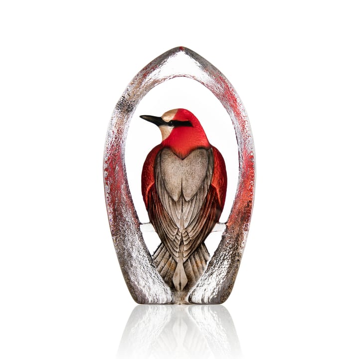 Wildlife Colorina Glasskulptur Ltd Ed 27cm - rot  - Målerås Glasbruk