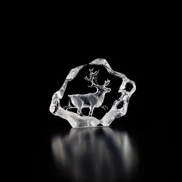 Wildlife Rentier Glasskulptur - Mini - Målerås Glasbruk
