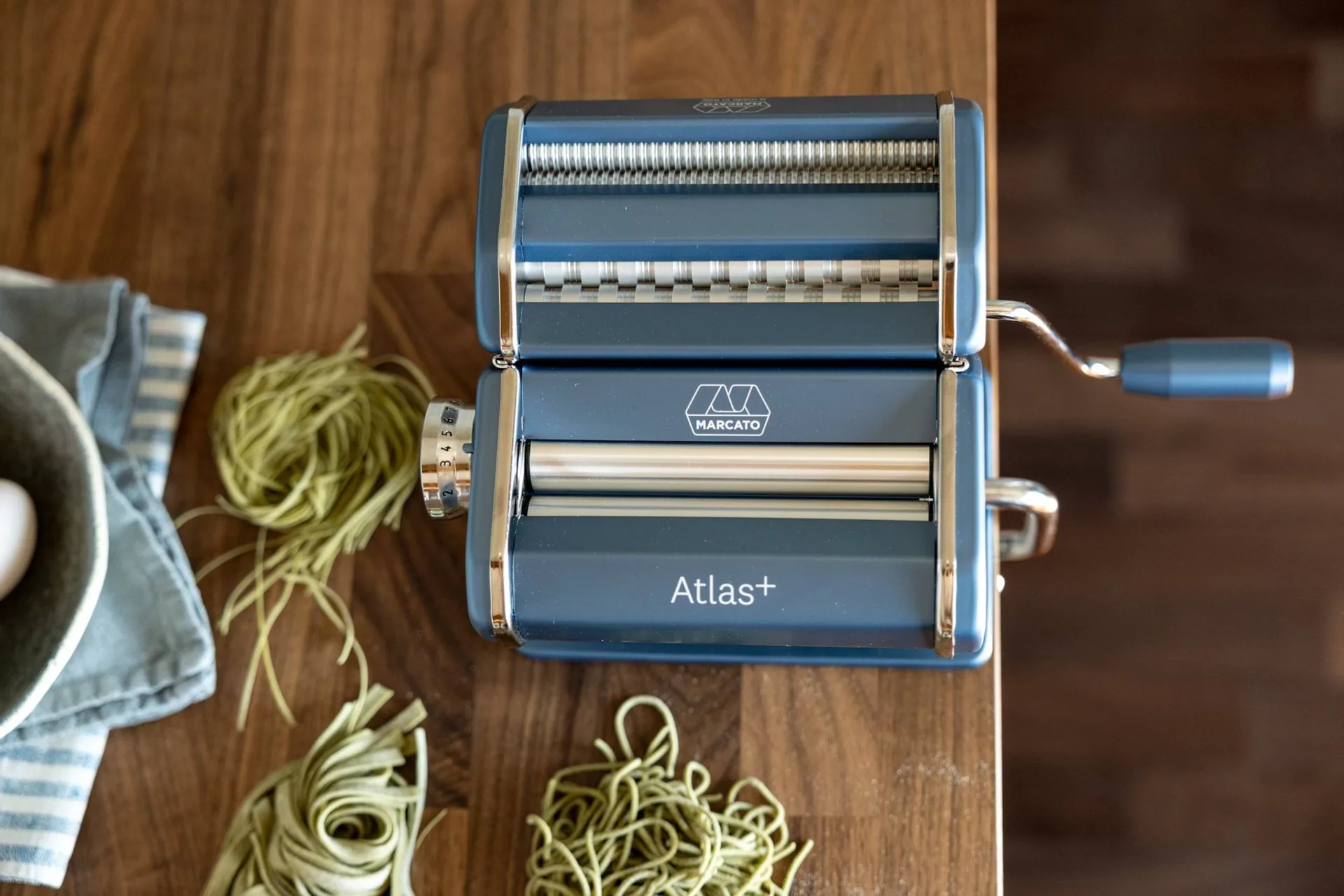 Marcato Atlas 150+ Nudelmaschine, Powder Blau Marcato