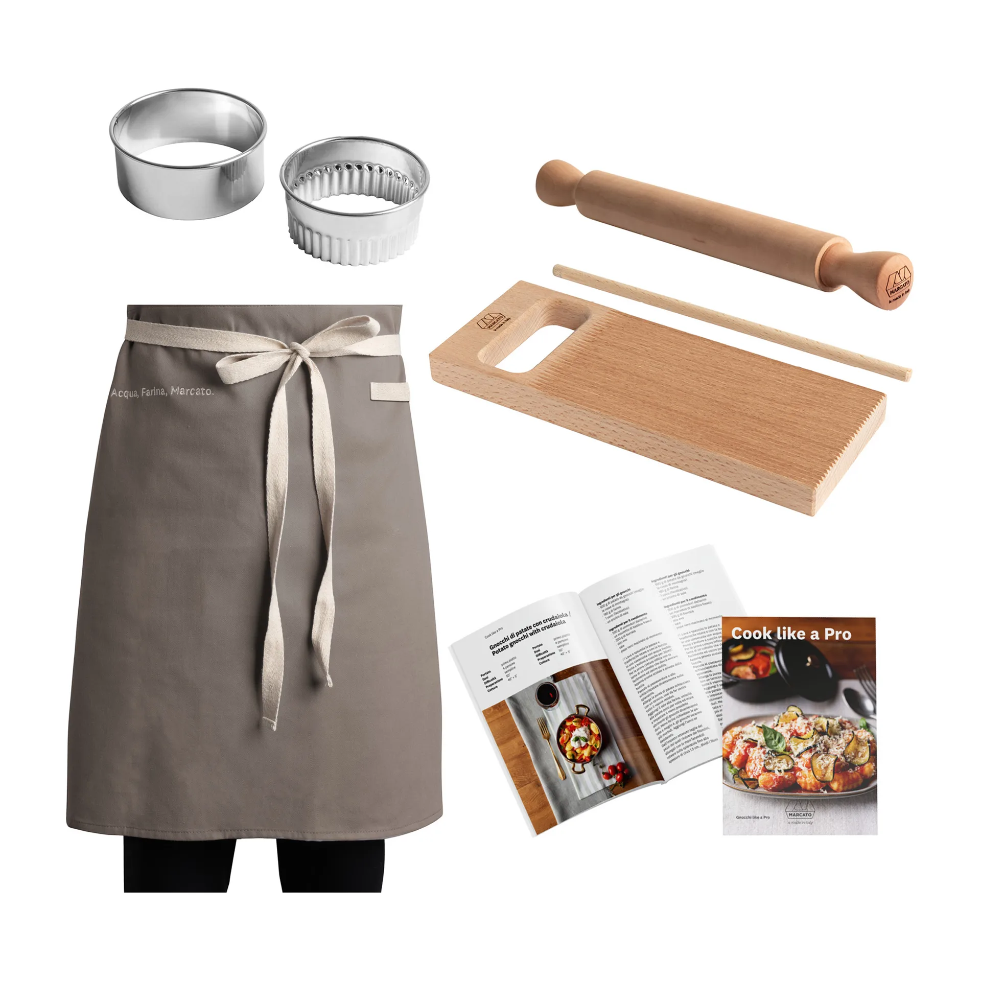 Marcato Geschenkset Gnocchi like a pro deluxe, 7 Teile Marcato