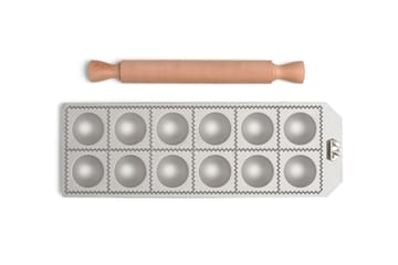 Marcato Ravioliteller inkl Nudelholz runde Ravioli - 12 st - Marcato
