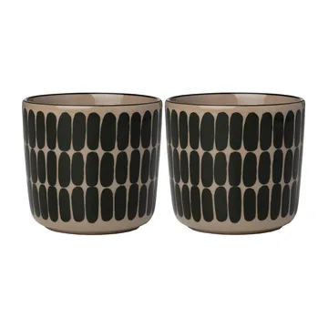 Alku Kaffeebecher 20 cl 2er Pack - Braun-grün - Marimekko