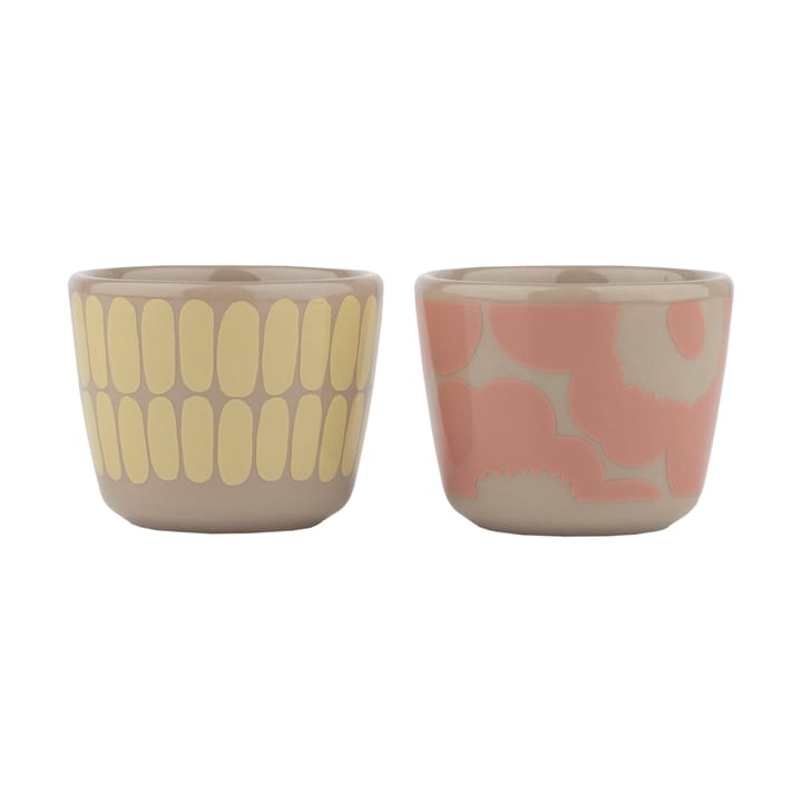 Alku & Unikko Eierbecher 2 Teile, Terra-powder-yellow Marimekko