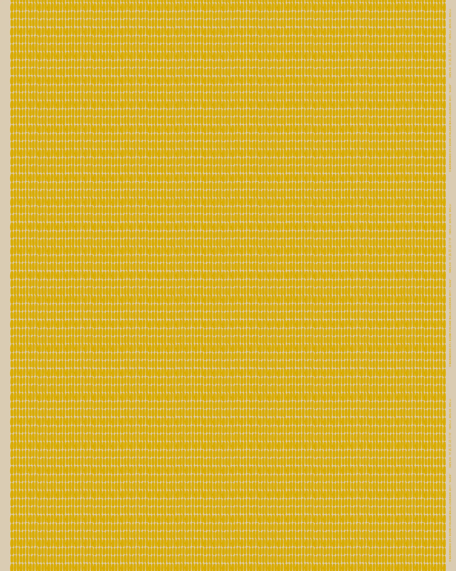 Alku Wachstuch Baumwolle-Leinen, Linen-yellow Marimekko
