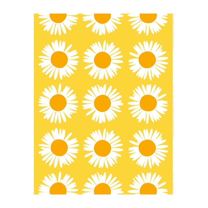 Auringonkukka Wachstuch - Gelb-Weiß - Marimekko
