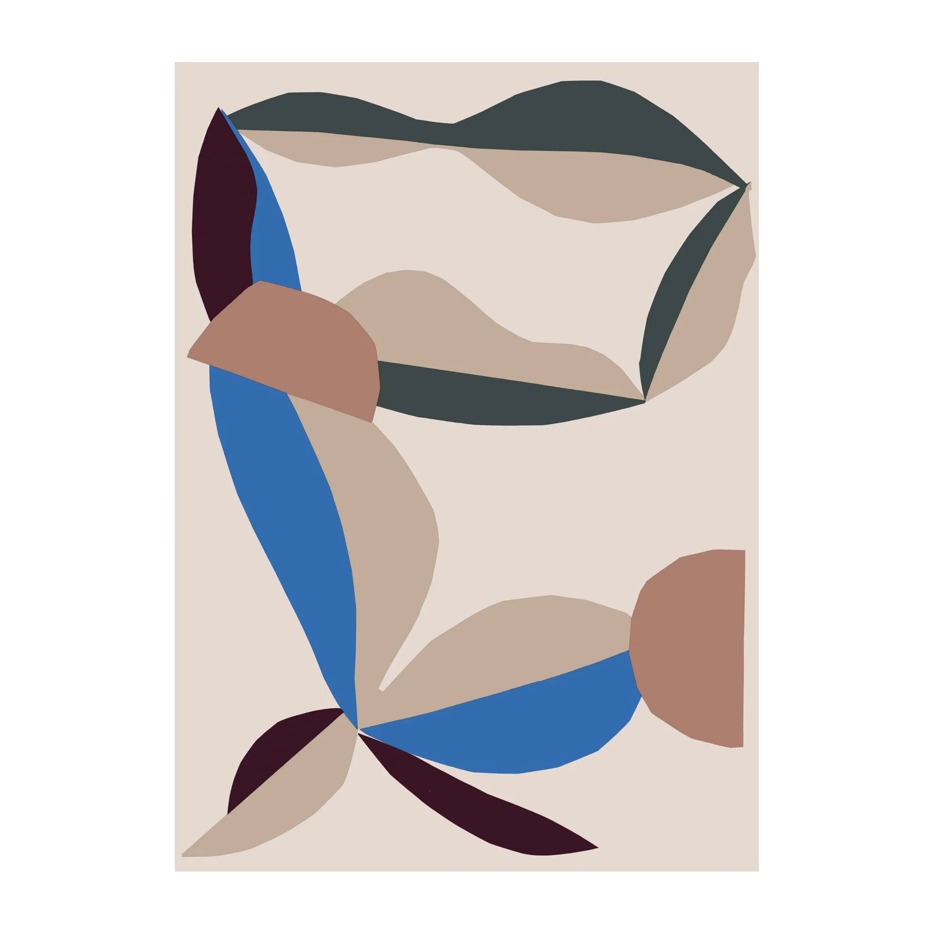 Berry Decke 130 x 180cm, Cotton-red-electric-blue Marimekko
