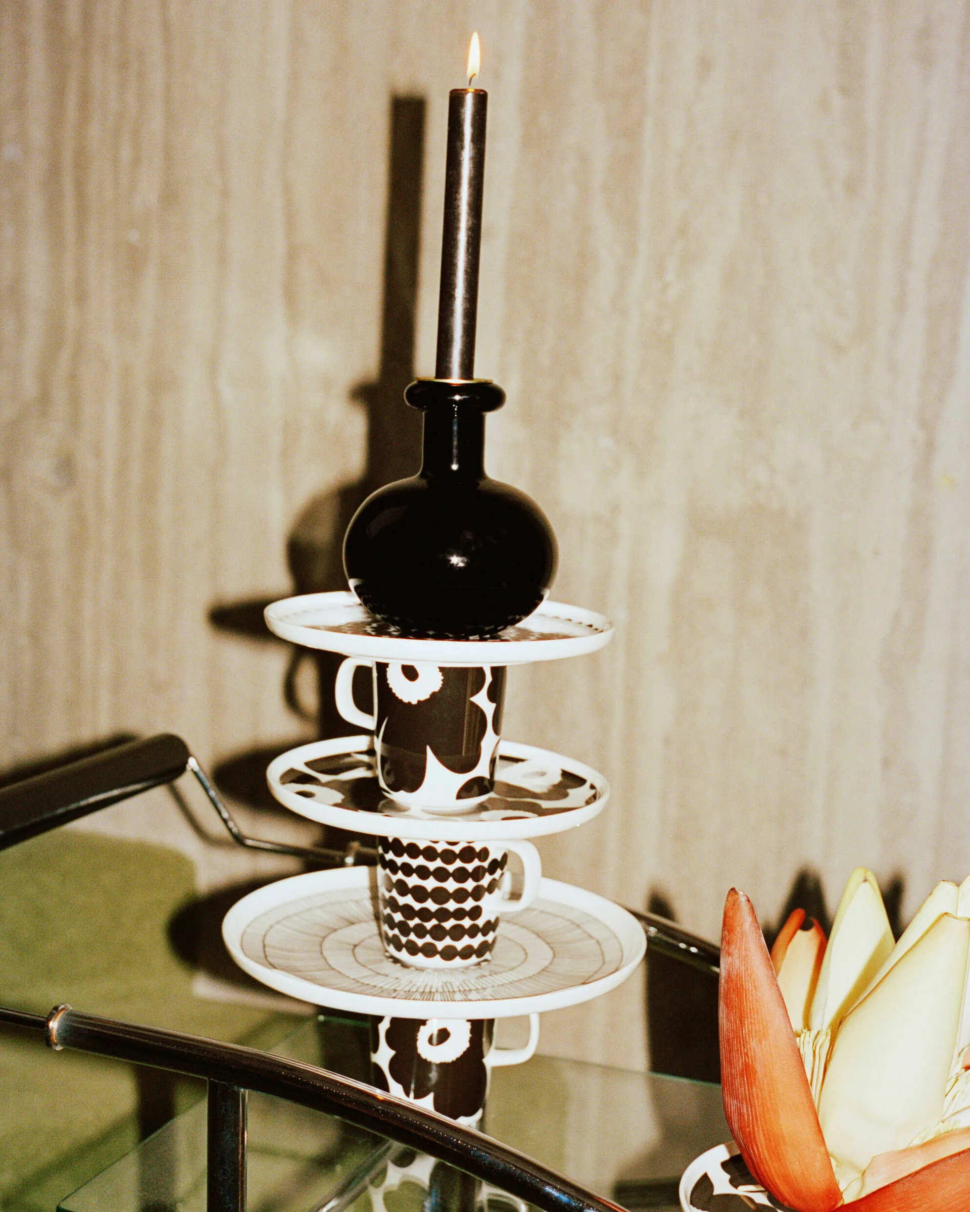 Butticula Kerzenhalter Ø12,5cm, Black Marimekko