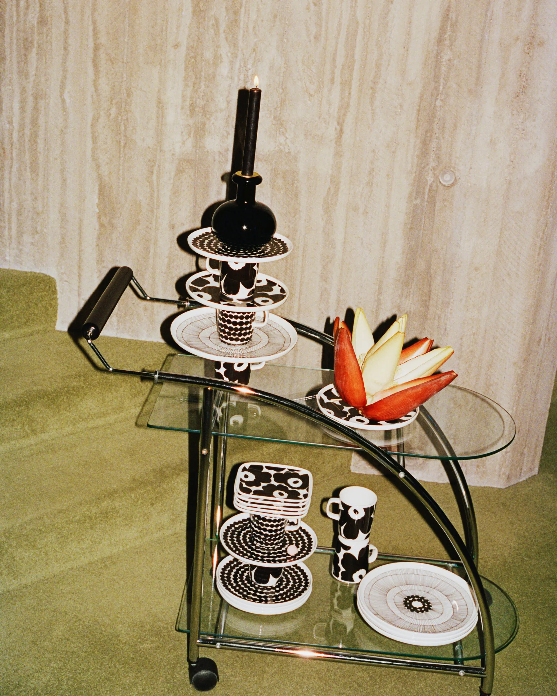 Butticula Kerzenhalter Ø12,5cm, Black Marimekko