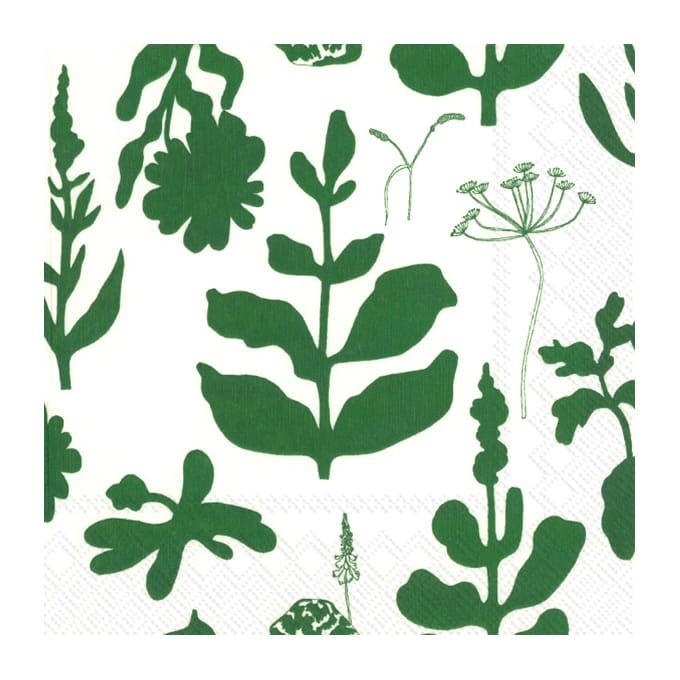 Elokuun Varjot Serviette 33 x 33cm 20er Pack - Grün - Marimekko