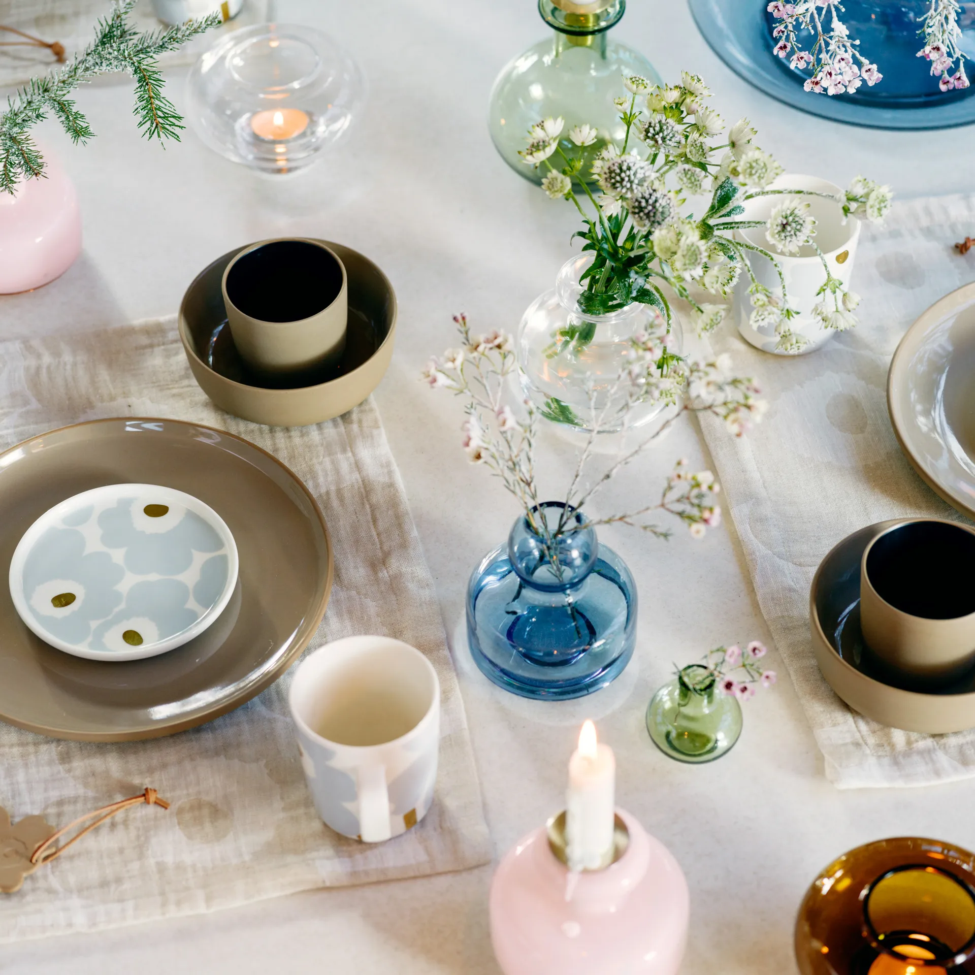 Flower Vase Ø10 cm, Dunkelblau Marimekko